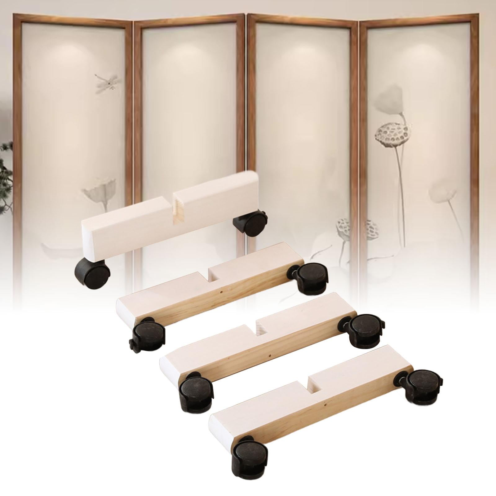 TISHITA 4 Pieces Privacy Screen Holder Privacy Screen Stand, Easy to Install Portable Decor Room Divider Stand for Living Room Office Red