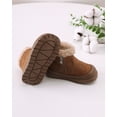 thumbnail image 5 of Baby Boots Toddler Girls Winter Boots Zipper Warm Snow Boots Toddler Shoes Size 1T-4T Brown, 5 of 6