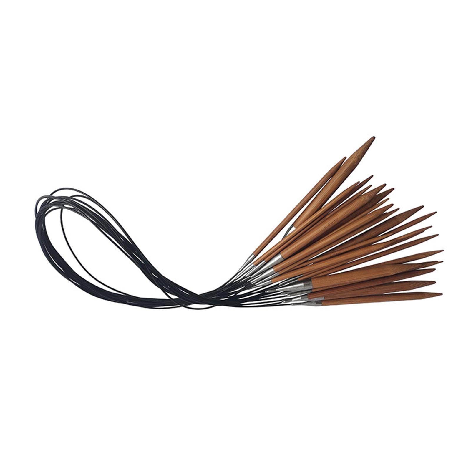 GUOOL Bamboo Circular Knitting Needle Set,31.5-inch Length for Handmade DIY Weave Yarn , Size 2.75/3.25/3.5/3.75/4.0/4.5/5.0/5.5/6.0/7.0/8.0/9.0/10mm