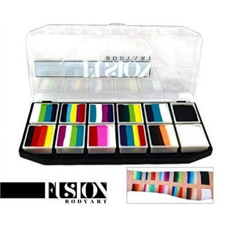 OWSOO Professional Face & Body Painting Kit 12 Colors Rainbow Water  Activated Paints Split Cakes Palette Makeup Facepaints with Brush &  Hypoallergenic for Costume Party Festival Art Supplies 