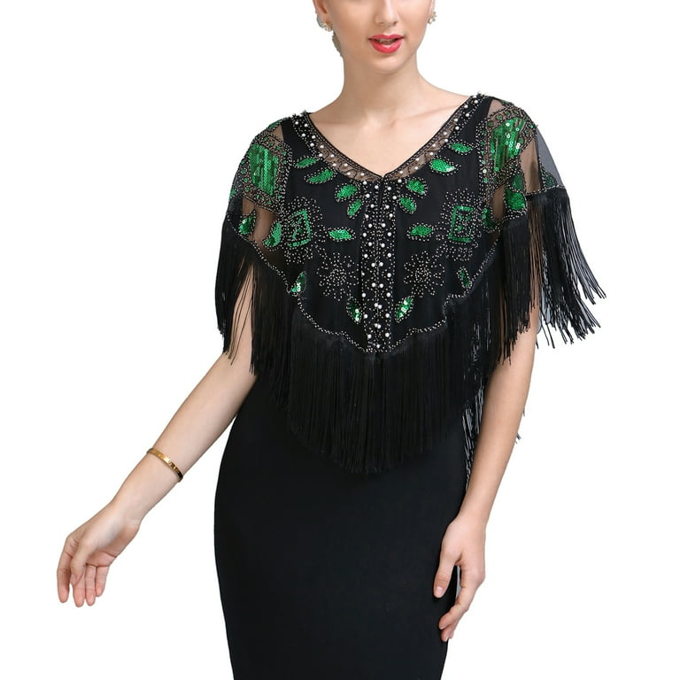 1920s Vintage Beaded Evening Wedding Dress Shoulder Cover up 1920s Vintage Beaded Evening Wedding Dress Shoulder Cover up