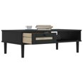 thumbnail image 2 of vidaXL Coffee Table SENJA Rattan Look Black 100x55x33 cm Solid Wood, 2 of 5