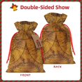 thumbnail image 2 of Fuzoiu Vintage Map Print Christmas Gift Bag,Burlap Gift Bag with Drawstring Closure & Hang Tag,Perfect for Holidays, Birthdays, and Special Occasions-Small, 2 of 7