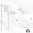thumbnail image 4 of Vitesse Bar Stools Set of 4 Modern Swivel Bar Chairs, Barstools Counter Height with High Backrest, Adjustable Faux Leather Upholstered Bar Stool for Bar, Kitchen, Dining Room, 4 of 5