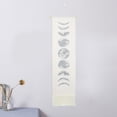 thumbnail image 4 of Tapiz decorativo para colgar en la pared, con diseño de ciclos lunares, hecho a mano para el hogar, suministros para decoración de habitaciones (blanco, 117 x 30 cm), 4 of 12