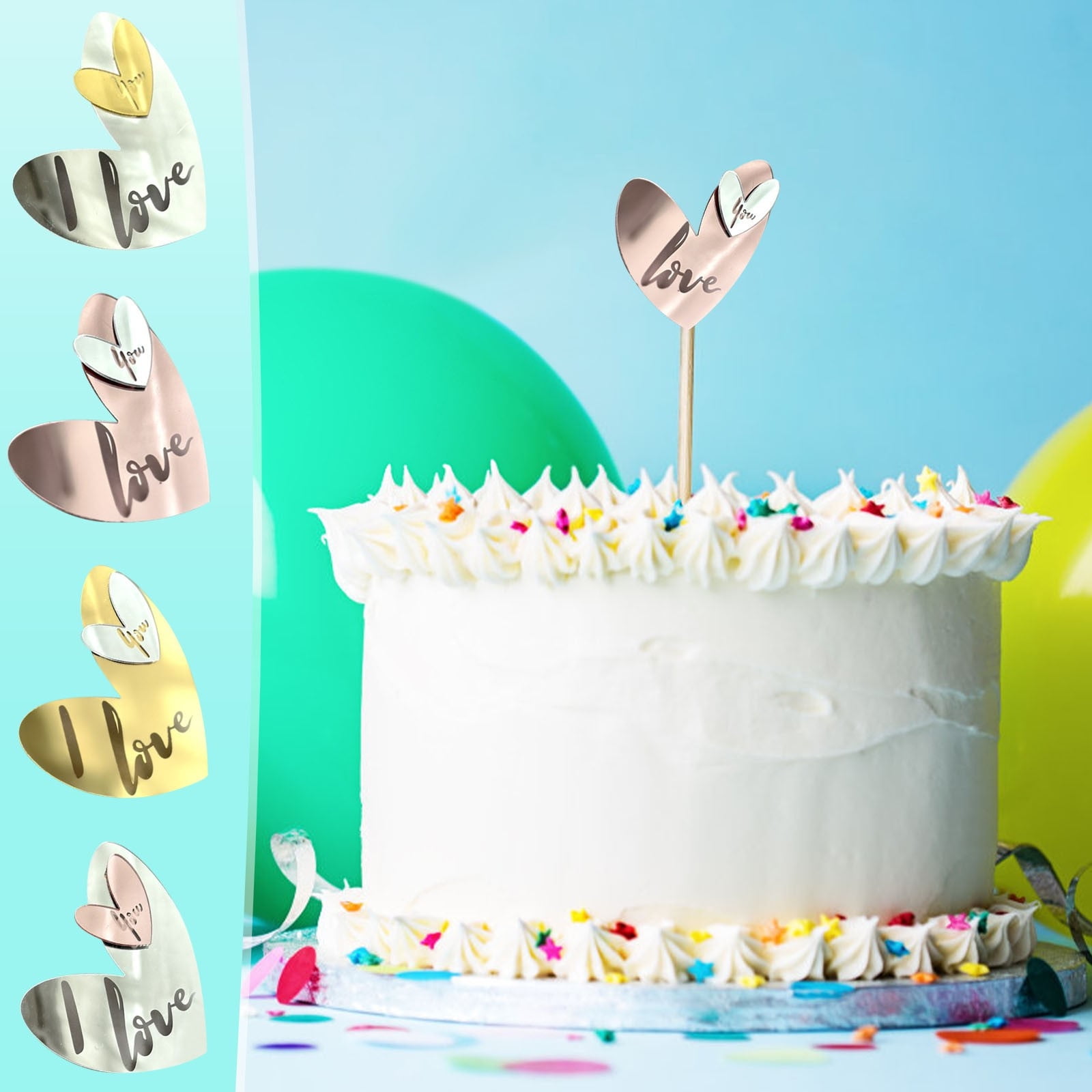 10 Piezas De Adornos Acrílicos Para Tartas, Fiesta De Cumple | Meses