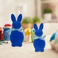 thumbnail image 3 of DEELLEEO Easter Decorations - 5.5inch Pastel Flocked Bunny Kit - Spring Table Centerpieces Indoor Decor - Bunnies Decoration Set for Home & Party Red 2pcs, 3 of 8
