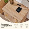 thumbnail image 4 of Keywhat Lateral 2 Drawers Filing Cabinet with Charging Station, 30.2" W Sturdy Modern Fluted Wood Office Furniture for Letter/Legal/A4, Natural Oak, 4 of 7