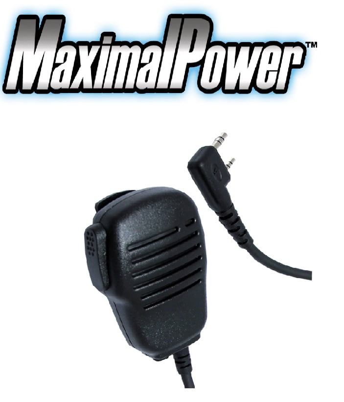 Black MaximalPower Replacement Palm Speaker Mic for Kenwood Two-Way Radios HRM16 