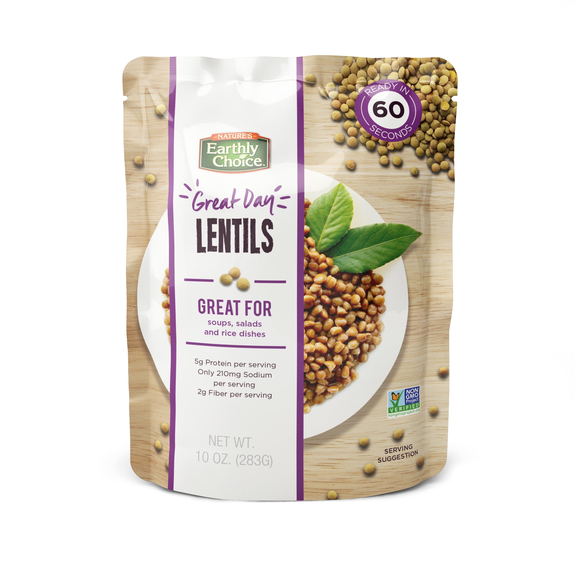 (4 pack) Earthly Choice Healthy Delicious Good Day Lentils Trail Mix Bag Gluten Free and Vegan, 10 oz