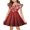 Deep Red, variant on Grblisyd Girls Christmas Dresses School Outfits Kids A-Line Midi Casual Sundress Cute Cartoon Printed Flutter Sleeve Dress For Party