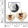 thumbnail image 2 of Heart W/ # 1 MOM Cut out - 1 Inch x 1 Inch - Solid 14K White Gold, 2 of 3