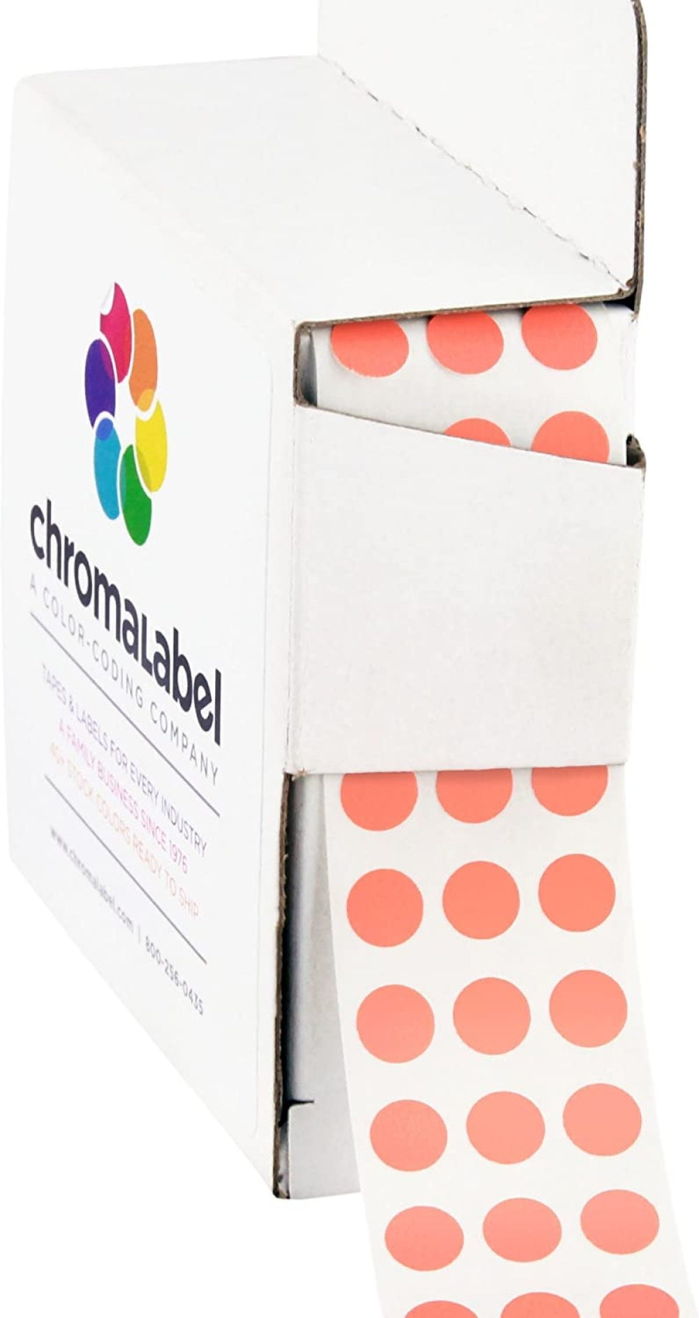 ChromaLabel 1 Inch Round Permanent Color-Code Dot Stickers Black 1000 Pack 