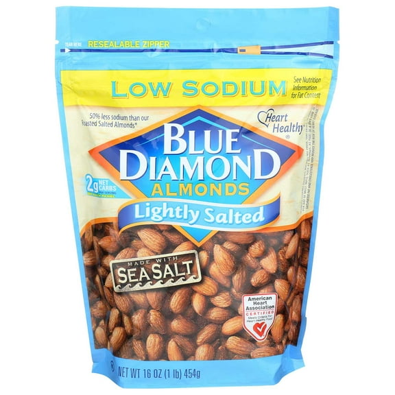 Blue Diamond Lightly Salted Almonds, 16 Ounce -- 6 per case