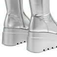 thumbnail image 3 of Dream Pairs Women's Wedge Platform Chunky Heel Knee High Boots: Round Toe, Side Zipper Fashion Long Tall Sock Punk Goth Style, 3 of 7