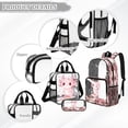 thumbnail image 3 of ZUXONGSY Axolotl Cherry Blossom Print Clear Backpack 17" for School Girls and Boys 3Pcs Transparent Bookbag Set with Lunch Box and Pencil Case, Heavy Duty PVC Backpack for Kids Toddler Girls, 3 of 4
