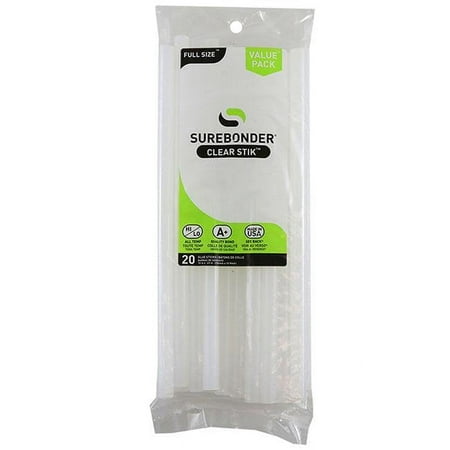 UPC: 0194629068135 | FPC FPRDT2010-2 Surebonder Full Clear Hot Glue Stick – 20 Per Pack – Pack of 2