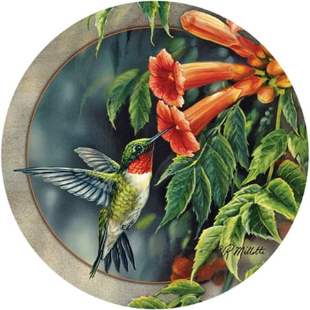 Hummingbird Coaster - Thirstystone Drink Coasters Set, Hummingbird and Trumpet Vine