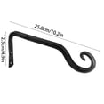 thumbnail image 3 of Hanging Plant Bracket Metal Hook Black | Heavy Duty Wall Mounted Hanger for Flower Basket, Bird Feeder, Wind Chimes, Planter | Indoor Outdoor Garden Decor 10.2" Holds 48 lbs, 3 of 7