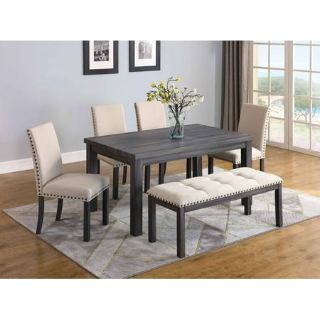 Best Master Furniture Helena 6 Pcs Dining Set with