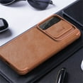 thumbnail image 3 of Allytech for Samsung Galaxy S22 Case with Slide Camera Cover and Card Holder, PU Leather Case with Flip Cover and Camera Protection, Durable Shockproof Cover for Galaxy S22 6.1" 2022, Brown, 3 of 13