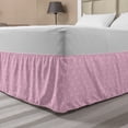thumbnail image 1 of Pink Polka Dots Bed Skirt, Brushed Little Round Shapes Big and Small Irregular Repetitive, Elastic Bedskirt Dust Ruffle Wrap Around for Bedding Decor, 4 Sizes, Baby Pink and White, by Ambesonne, 1 of 2