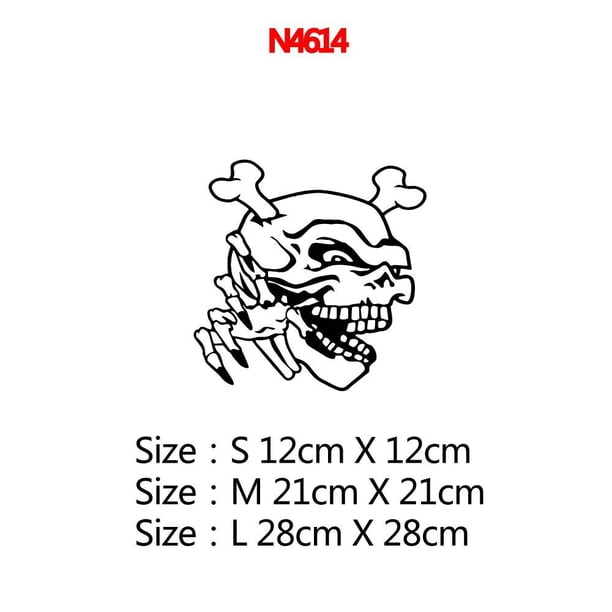 Divertido esqueleto calavera pegatina para coche para ventana autoadhesiva impermeable extraíble decoración coche-estilo coches pegamento decoración pegatinas PVC