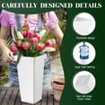 thumbnail image 4 of 4 Tier Flower Display Stand, Florist Bouquet Shelf with Wheels, Plant Cart with 16 White Buckets, Plant Rack for Indoor Outdoor Weddings Home, 4 of 9