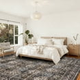 thumbnail image 3 of Garvee 5x7ft Vintage Floral Area Rug, Washable Rug Boho Distressed Carpet Non-Slip Throw Rug for Living Room Bedroom Home Office, Brown, 3 of 7