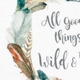 thumbnail image 3 of Masterpiece Art Gallery Feather Wild And Free Inspirational Sign By Carol Robinson Canvas Art Print 24" x 24", 3 of 4