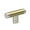 Polished Nickel / Golden Champagne, variant on Esquire 2-5/8 in (67 mm) Length Polished Nickel/Gunmetal Cabinet Knob