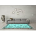 thumbnail image 3 of Ahgly Company Indoor Square Oriental Light Blue Modern Area Rugs, 8' Square, 3 of 4