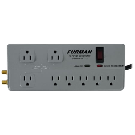 UPC: 0654061011903 | Furman PST-2+6 Power Station Home Theater Power Conditioner & Surge Protector