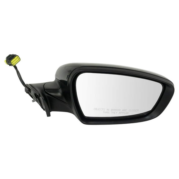 TRQ Mirror Power Heated Smooth Black Paint to Match RH for Kia Forte MRA07007