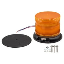 5" Amber LED Strobe Lights for Trucks SAE Class 1, 12-24V High Visibility Emergency Safety Warning Caution Light - Permanent Mount Multiple Flash Patterns for Fleet Industrial Vehicle