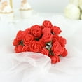 thumbnail image 5 of BalsaCircle 48 Red Faux Roses 4" Artificial Foam Flowers Stems Wedding Centerpieces, 5 of 8
