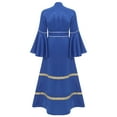 thumbnail image 2 of inhzoy Womens Clergy Minister Cassock Robes Pulpit Church Pastor Robe Liturgical Vestment Costumes Royal Blue XXL, 2 of 7