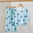 thumbnail image 2 of Agkizg Summer Toddler Girls Outfit Sets,Kids Girls Clothing Sets,Children's Home Suit Set Long Sleeved Sleepwear Tops and Pants Casual 2 Piece Outfits, 2 of 3