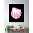 thumbnail image 2 of Normal Is Boring Kawaii Unicorn Cat White & Pink Poster Wall Art, Modern Wall Decor, 24x36 UNFRAMED, 2 of 3