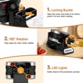 thumbnail image 4 of Máquina para hacer gofres Greeze, doble belga, 1400 W, acero inoxidable, 4 of 9