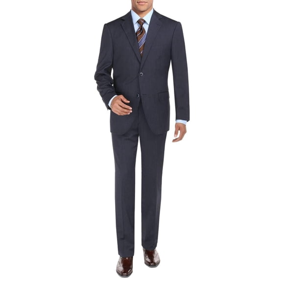 Mens Side Vent 2-piece French Blue Modern Fit Suit DTI