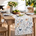 thumbnail image 2 of Table Runner 48 Inches Long for Kitchen Dining, Watercolor Wildflowers Dresser Scarf Farmhouse, Dining Table Decorations for Wedding/Parties, Spring Pastoral Botanical Flowers 13 x 48 In, 2 of 9