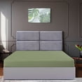 thumbnail image 5 of PiccoCasa 110GSM Brushed Microfiber Fitted Sheet with 16" Depth, Olive Green Twin, 5 of 6