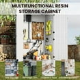 thumbnail image 5 of Resin Outdoor Storage Shed, 34/65 Cu Ft Outdoor Storage Cabinet, Waterproof Resin Storage for Trash Can, Garden Tools, Pool Supplies, 5 of 9