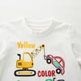 thumbnail image 6 of TOWED22 Toddler Infant Baby Boy Outfits 2pcs Round Neck Short Sleeve Crewneck Tee Shirt Little Penguin Pattern Casual Rolled Shorts Truck Clothes(White,7-8 Y), 6 of 9