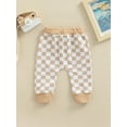 thumbnail image 5 of Douhoow 0-3Y Baby Boy Plaid Pants Checkerboard Print Trousers Elastic Waist Jogger Pants, 5 of 8