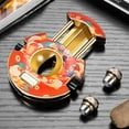 thumbnail image 4 of cigar cutter stainless steel blade sharp and smooth metal portable V-shaped cigar cutter cigar drill CE-25FZ,落叶秋林, 4 of 12