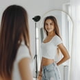 thumbnail image 3 of EDX Arched Full Length Mirror 71"x26" Full Body Mirror Rectangle Free Standing Wall Mounted Leaning Hanging Floor Mirrors, Gold, 3 of 9