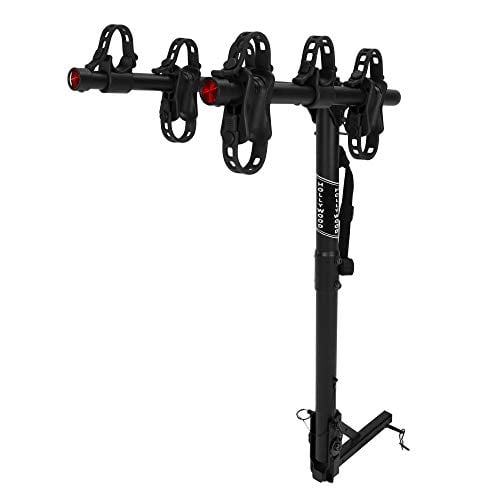 Hollywood Racks HR6500 Traveler 3-Bike Hitch Mount Rack (1.25 and 2-Inch Receiver), Black, 1.25" and 2" Receiver