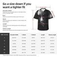 thumbnail image 3 of Salouo Mystical Masked Figure Monochrome for Hawaiian Shirt for Men,Summer Beach Casual Short Sleeve Button Down Shirts Men's Regular-Fit Short-Sleeve Print Shirt -3X-Large, 3 of 6